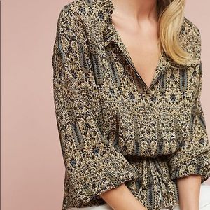 Lolly’s Laundry for Anthro Drop Waist Blouse